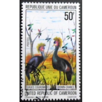 Selo postal de Camarões de 1977 Black Crowned Crane MCC