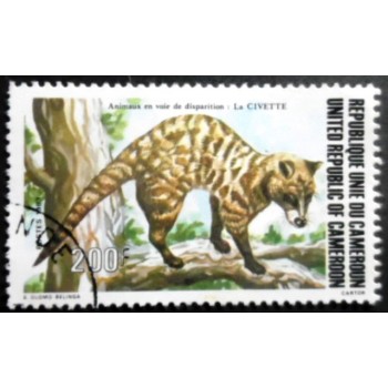 Selo postal de Camarões de 1983 African Civet MCC