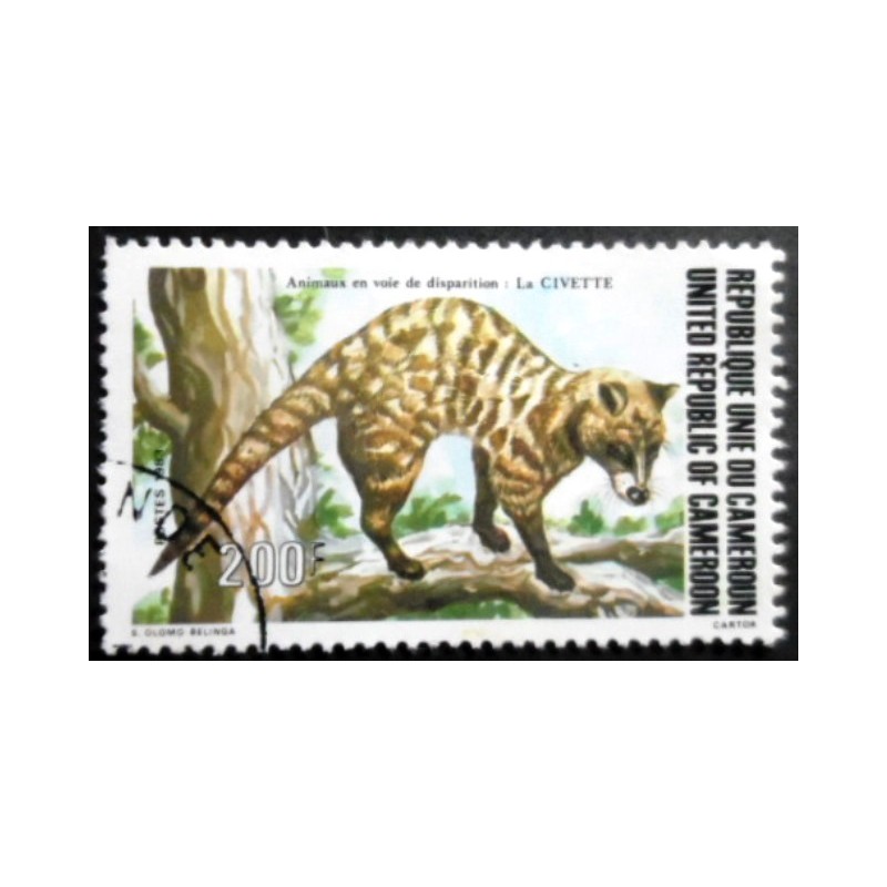 Selo postal de Camarões de 1983 African Civet MCC