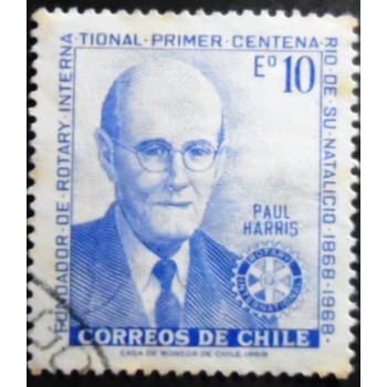 Selo postal do Chile de 1970 Paul Harris 10