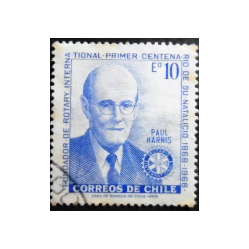 Selo postal do Chile de 1970 Paul Harris 10