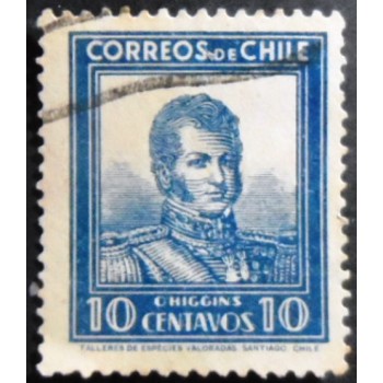 Selo postal do Chile de 1932 Bernardo O’Higgins 10 U