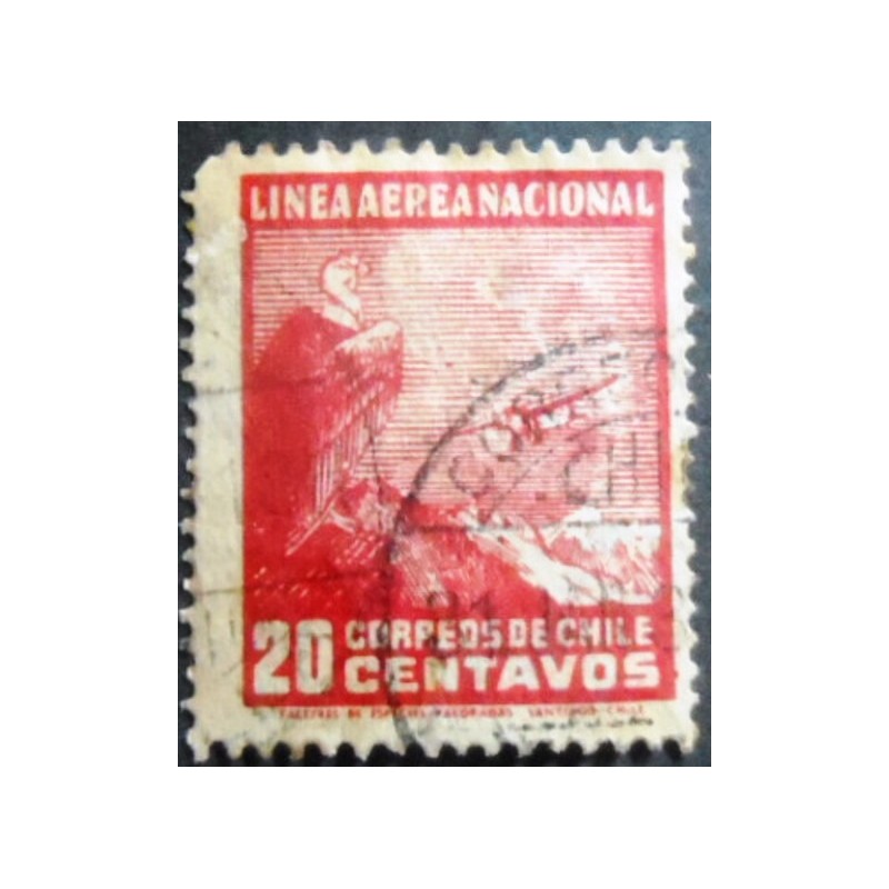 Selo postal do Chile de 1935 Andean Condor