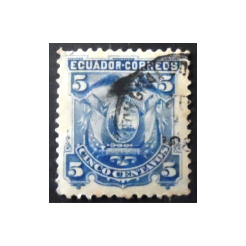 Selo postal do Equador de 1881 Eagle & Arms 5