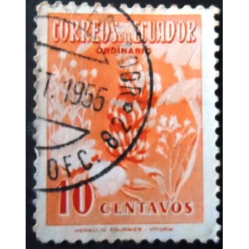 Selo postal do Equador de 1954 Bananas