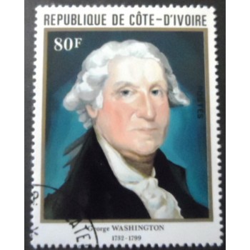 Selo postal da Costa do Marfim de 1982 George Washington