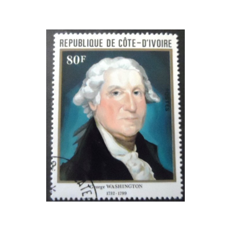 Selo postal da Costa do Marfim de 1982 George Washington