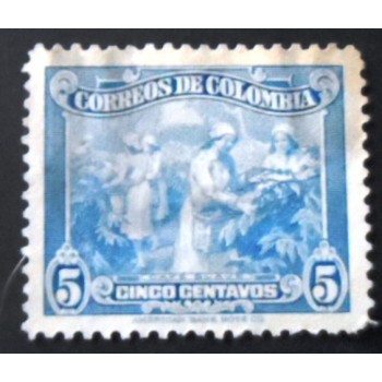 Selo postal da Colômbia de 1949 Coffee Promotion 5