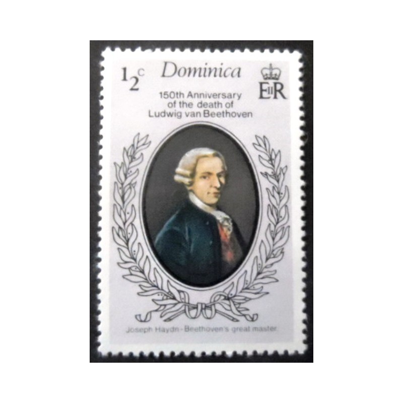 Selo postal da Dominica 1977 Joseph Haydn M