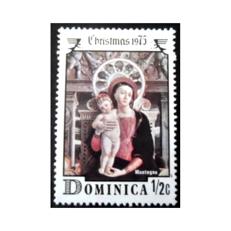 Selo postal da Dominica de 1975 Virgin and child M