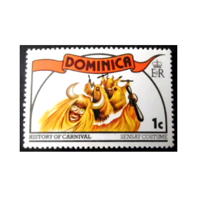 Selo postal de Dominica de 1978 Sensay costume