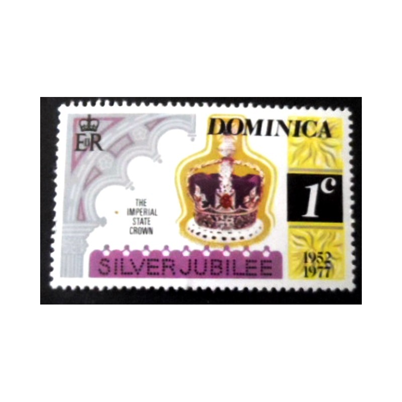 Selo postal de Dominica de 1977 Imperial State Crown