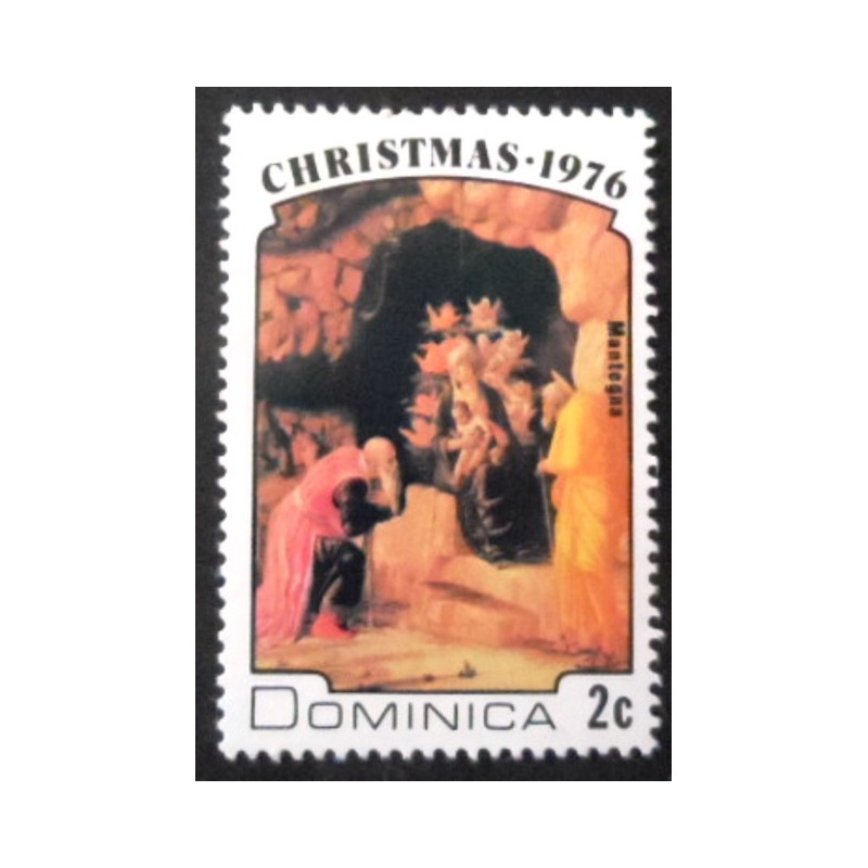 Selo postal da Dominica de 1976 Virgin and child 2