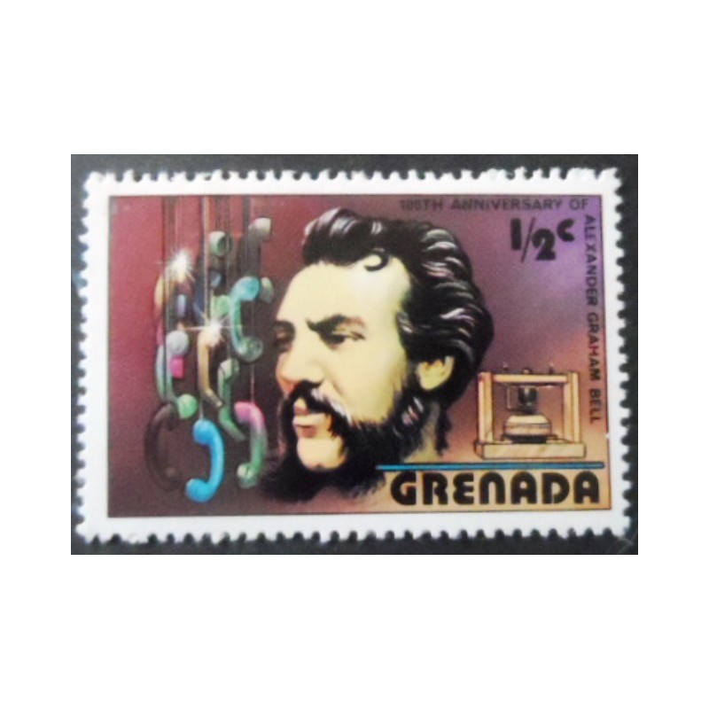 Selo postal de Grenada de 1976 - Alexander Graham Bell M