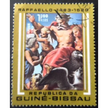 Selo postal da Guiné Bissau de 1983 The Vision of Ezekiel