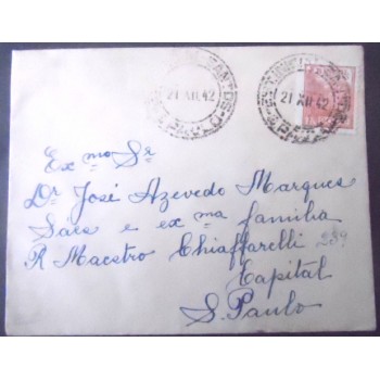 Imagem do Envelope circulado em 1942 entre Santos x São Paulo 44