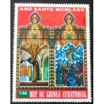 Selo postal da Guiné Equatorial de 1975 Cenacle