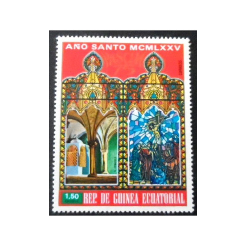 Selo postal da Guiné Equatorial de 1975 Cenacle