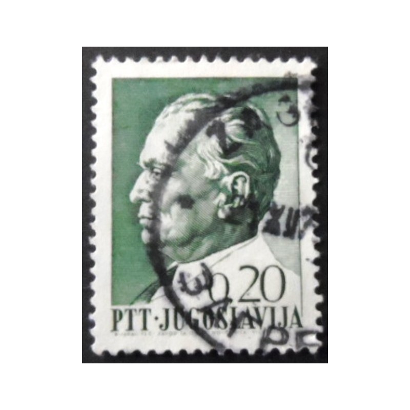 Selo postal da Iugoslávia de 1967 Josip Broz Tito