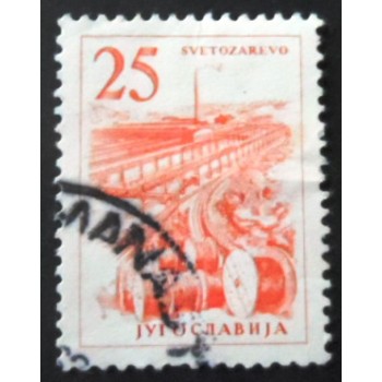 Selo postal da Iuguslávia de 1958 Coke-plant