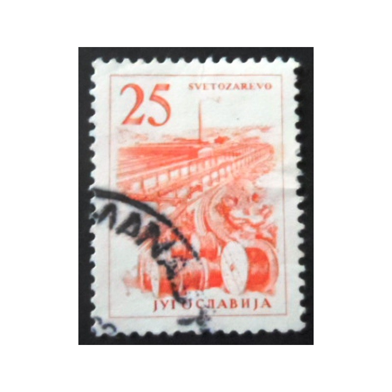 Selo postal da Iuguslávia de 1958 Coke-plant