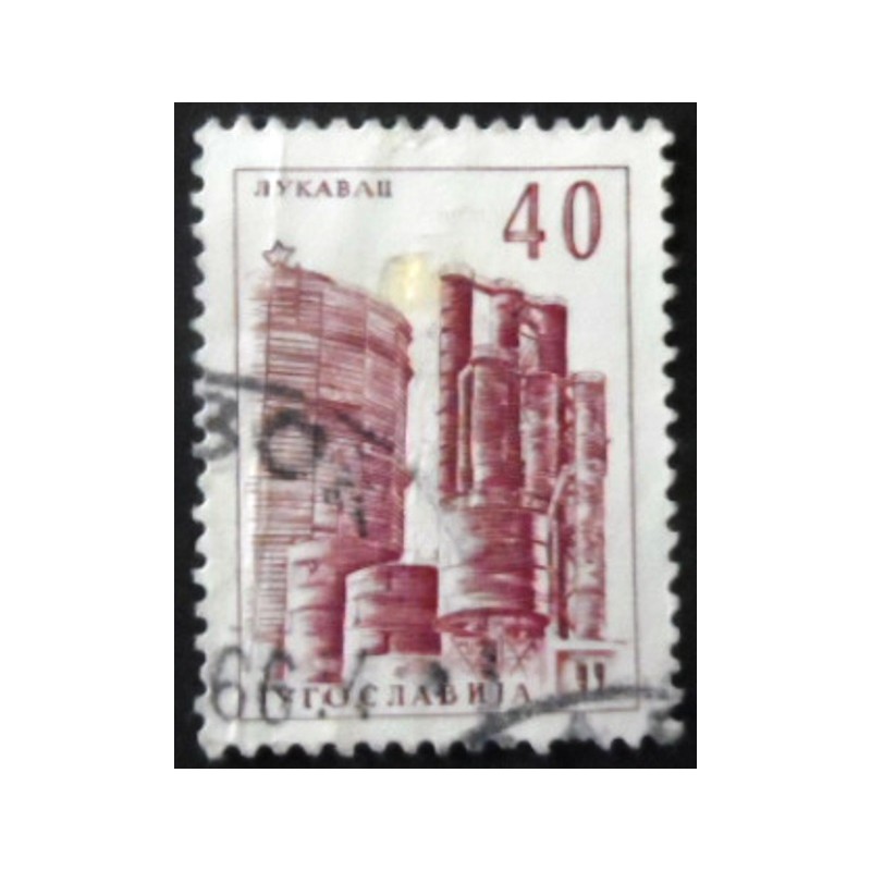 Selo postal da Iuguslávia de 1962 Coke-plant Lukavec