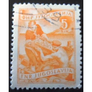 Selo postal da Iuguslávia de 1953 Fishery