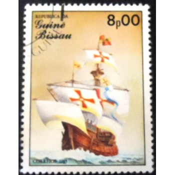 Selo postal da Guiné Bissau de 1985 Santa Maria