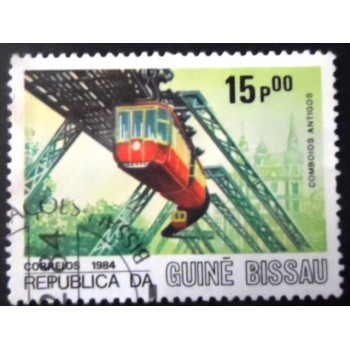 Selo postal da Guiné Bissau de 1987 Wuppertal monorail U