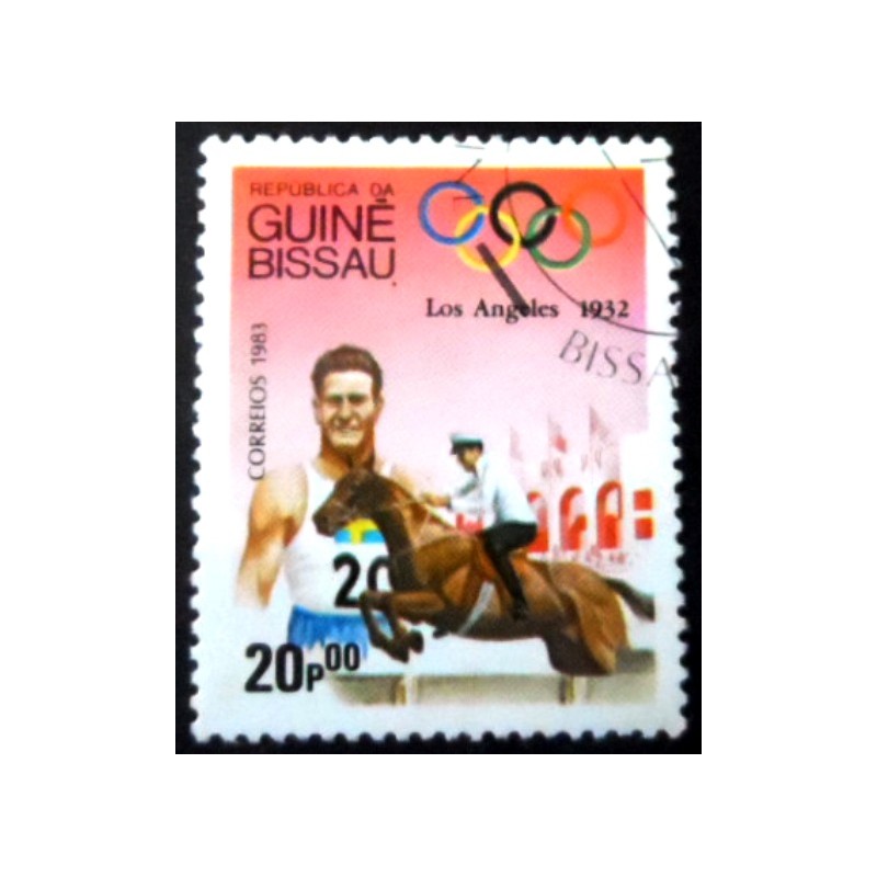 Selo postal da Guiné Bissau de 1983 Show-jumping 20