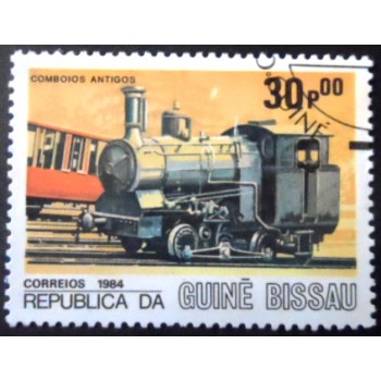 Selo postal da Guiné Bissau de 1984 Vitznau-Rigi steam locomotive