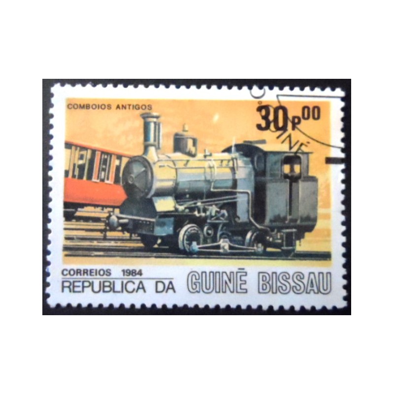 Selo postal da Guiné Bissau de 1984 Vitznau-Rigi steam locomotive