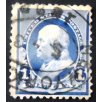 Selo postal dos Estados Unidos de 1890 Benjamin Franklin 1