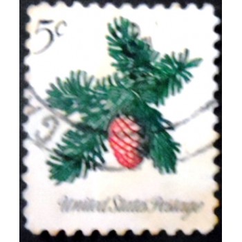 Selo postal dos Estados Unidos de 1964 Sprig of Conifer