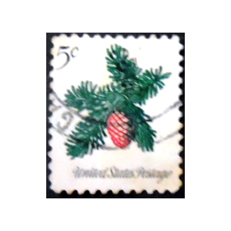 Selo postal dos Estados Unidos de 1964 Sprig of Conifer