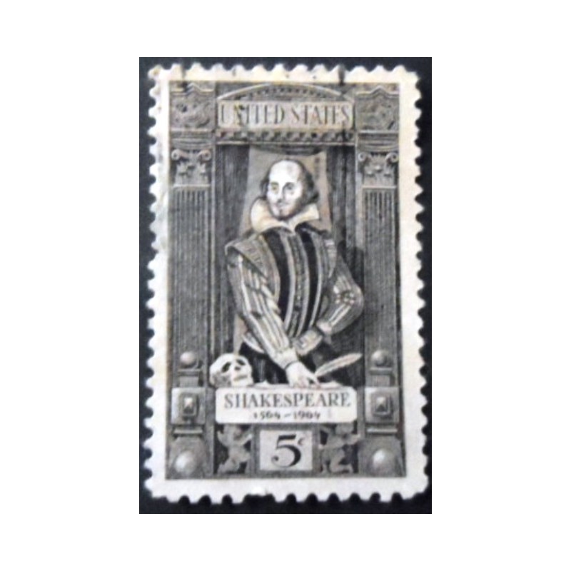 Selo postal dos Estados Unidos de 1964 William Shakespeare