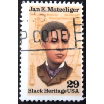 Selo postal dos Estados Unidos de 1991 Jan E. Matzeliger