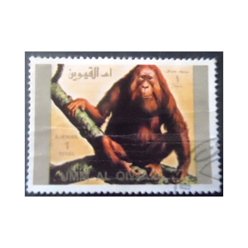 Selo postal de Umm Al Quwain de 1972 Sumatran Orangutan