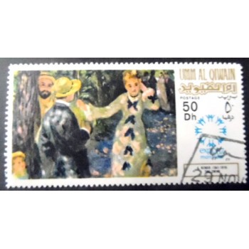 Selo postal de Umm Al Quwain de 1967 The Swing by Auguste Renoir