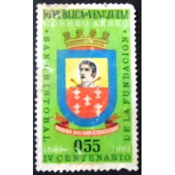 Selo postal da Venezuela de 1961 Arms of San Cristobal