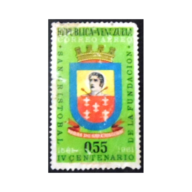 Selo postal da Venezuela de 1961 Arms of San Cristobal