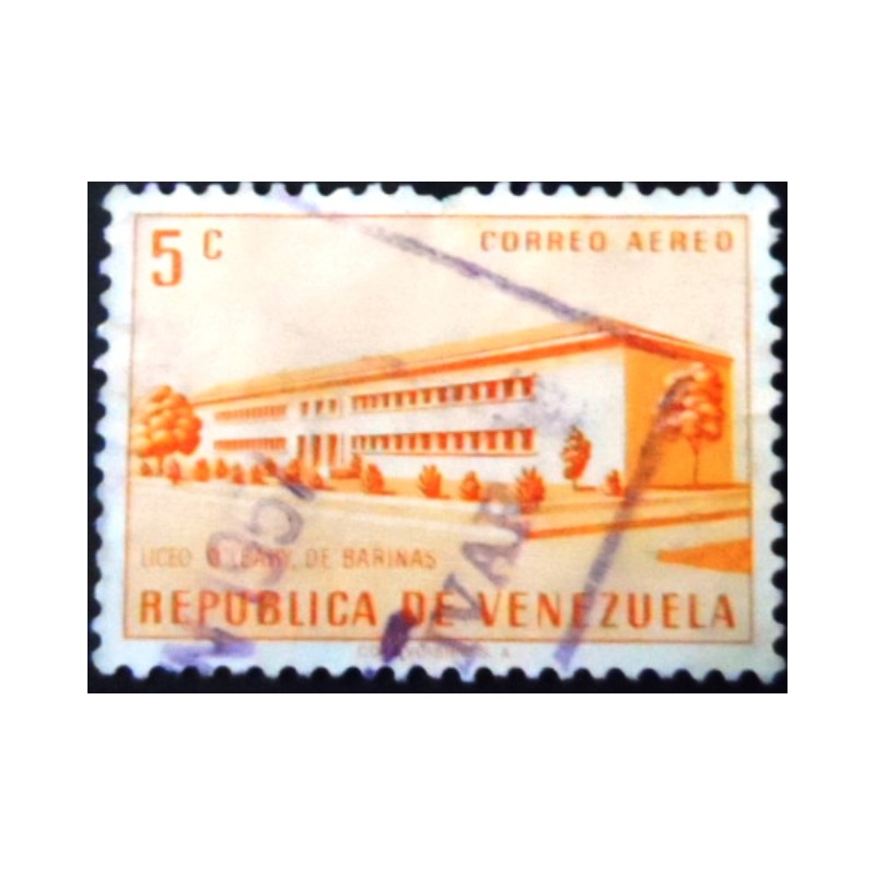 Selo postal da Venezuela de 1957 O'Leary School Barinas