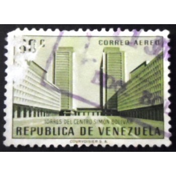 Selo postal da Venezuela de 1957 Towers of Simón Bolívar Center