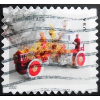 Selo postal dos Estados Unidos de 2002 Toy Fire Pumper BA