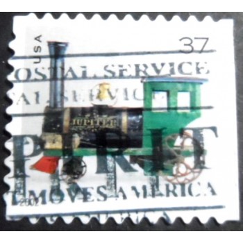 Selo postal dos Estados Unidos de 2002 Toy Locomotive IBDr