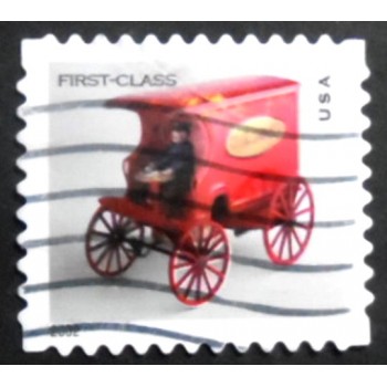 Selo postal dos Estados Unidos de 2002 Toy Mail Wagon