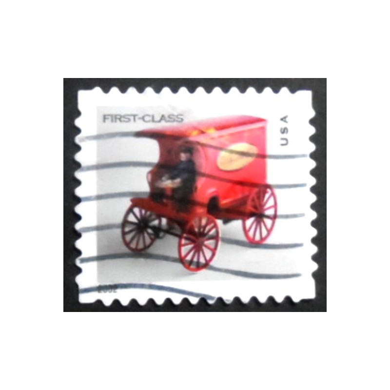 Selo postal dos Estados Unidos de 2002 Toy Mail Wagon