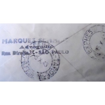 Envelope de 1943 São Paulo x Rio de Janeiro 51 verso 1