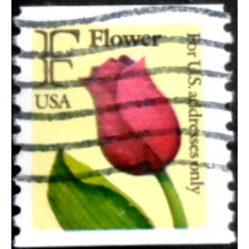 Selo postal dos Estados Unidos de 1991 - F Flower U C