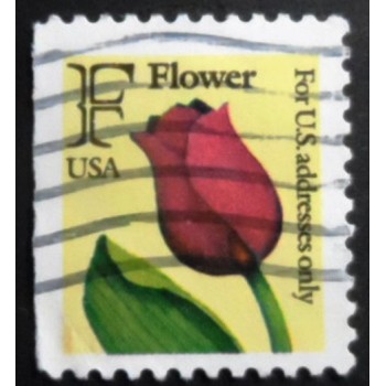 Selo postal dos Estados Unidos de 1991 - F Flower U DI